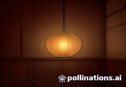 卧室夜灯下，女性躺在床上仰望天花板，手边放着手机，用揉揉睡前冥想引导助眠